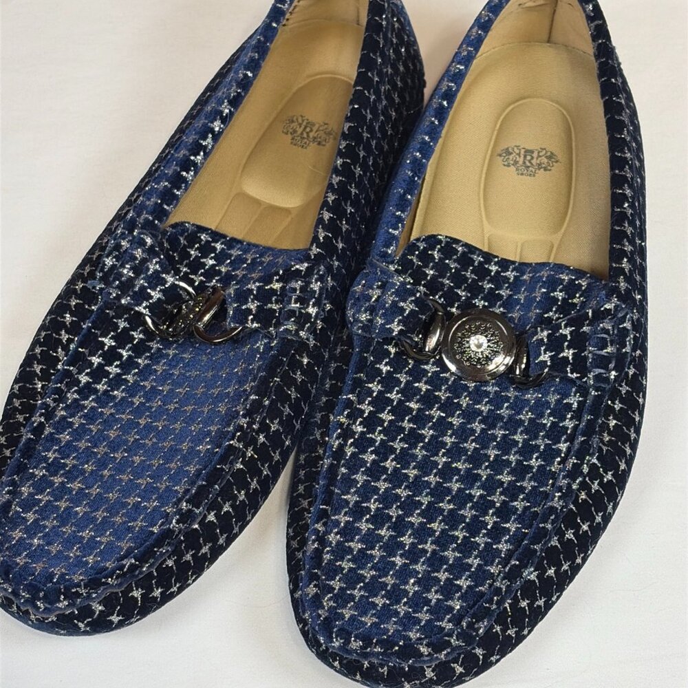 Royal Shoes Velvet Driver Casual Shoes Men's 12 Blue